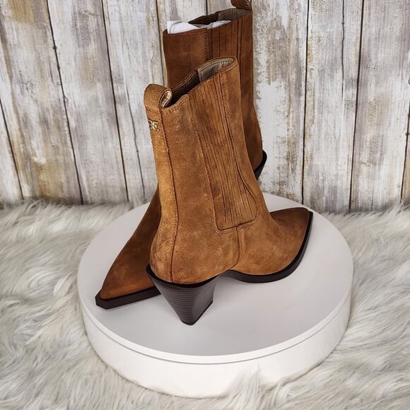 Sam Edelman Women's Mandey Western Chelsea Booties - Cowboy-Inspired Style - Picture 5 of 12